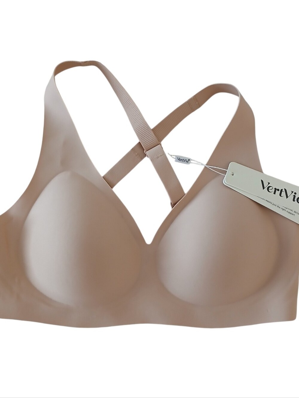 NEW VERTVIE Buttery Soft Convertible Seamless Bra 34A Wireless Padded Wide Comfy